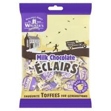 WALKERS MILK CHOCOLATE ECLAIRS 150G