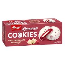 BERGEN COOKIES WHITE CHOCOLATE RED VELVET 128GR