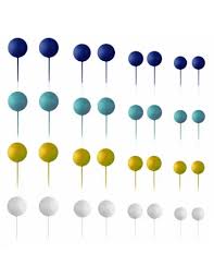 SET 32 BOLAS DECORATIVAS MIX AZUL
