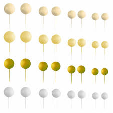 SET 32 BOLAS DECORATIVAS MIX AMARILLO